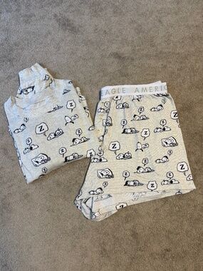 American Eagle Snoopy pajama set